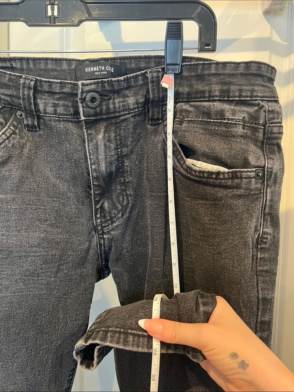 Kenneth Cole Slim Men's Jeans in Faded Black - Picture 5 of 8